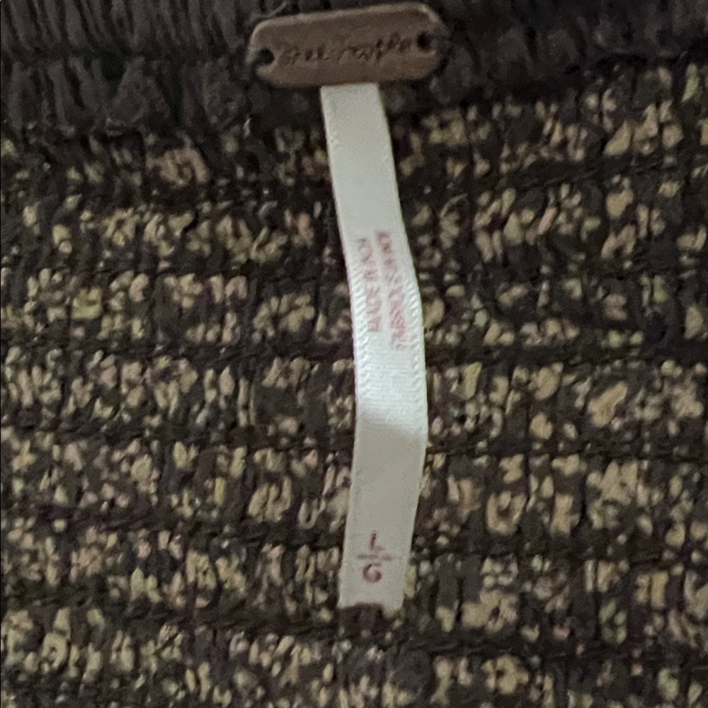 Free People Textured Brown Blouse - Picture 3 of 3